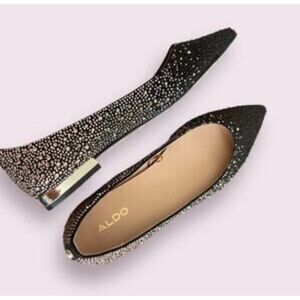 Pointed toe ombre bling rhinestone/diamond/crystal flat/shoe ballerna ballet